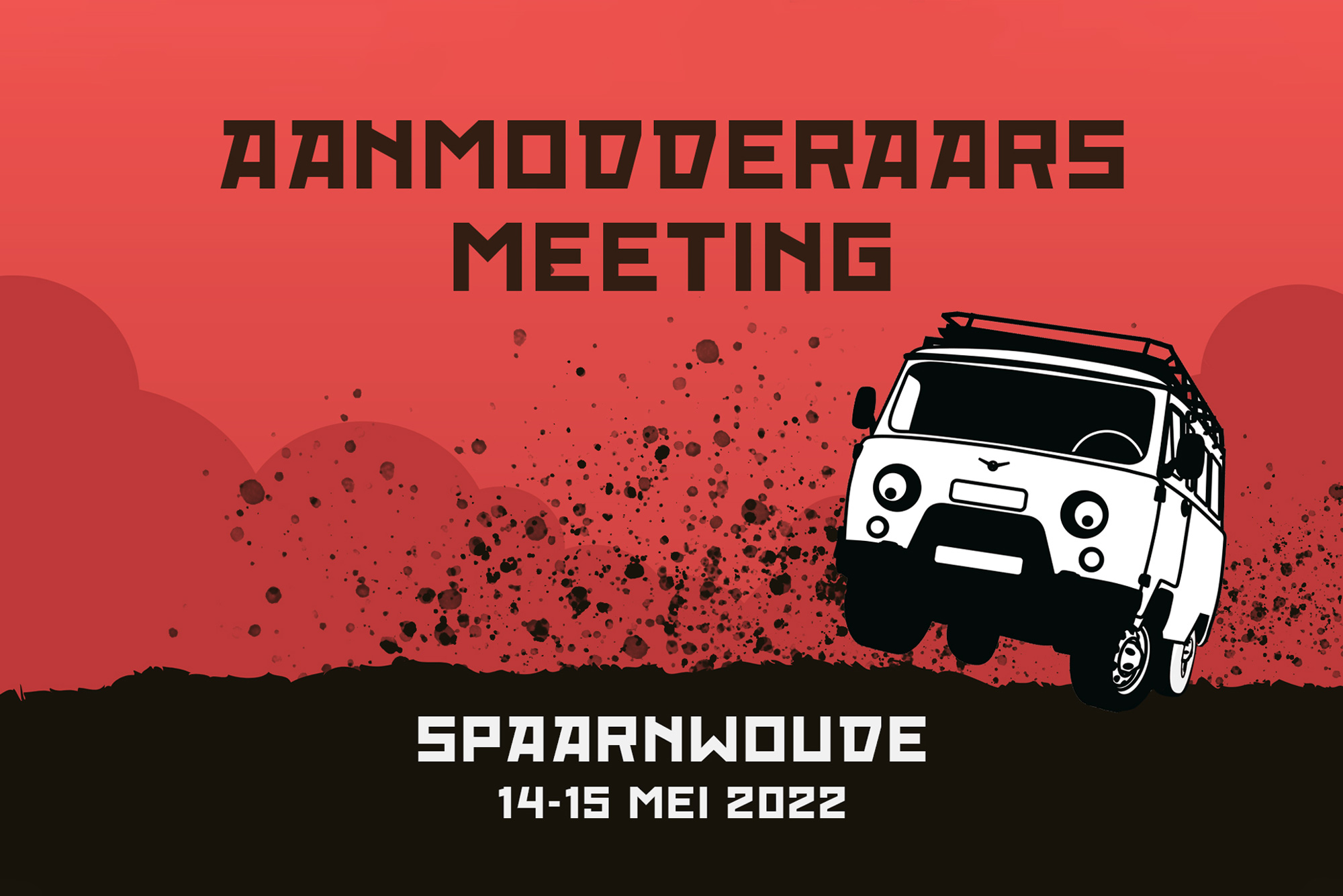 UAZ Bukhanka Aanmodderaars meeting bij Action Planet in Spaarnwoude