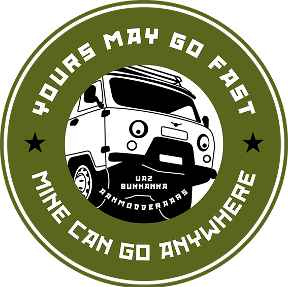 raamsticker uaz bukhanka aanmodderaars yours may go fast mine can go anywhere